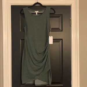 LEITH ruched body-con sleeveless dress